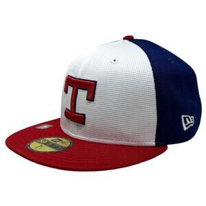 Texas Rangers Men's New Era 59FIFTY Batting Practice Fitted Hat Cap in 7 1/2